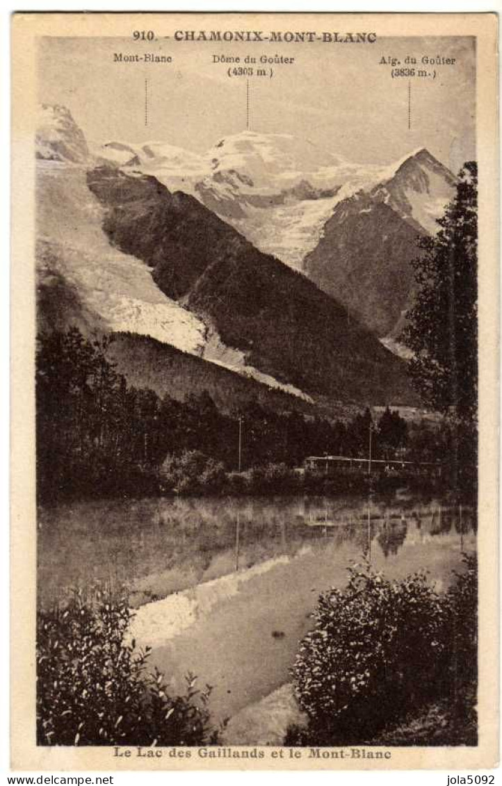 74 / CHAMONIX - Le Lac Des Gaillants Et Le Mont-Blanc - Chamonix-Mont-Blanc