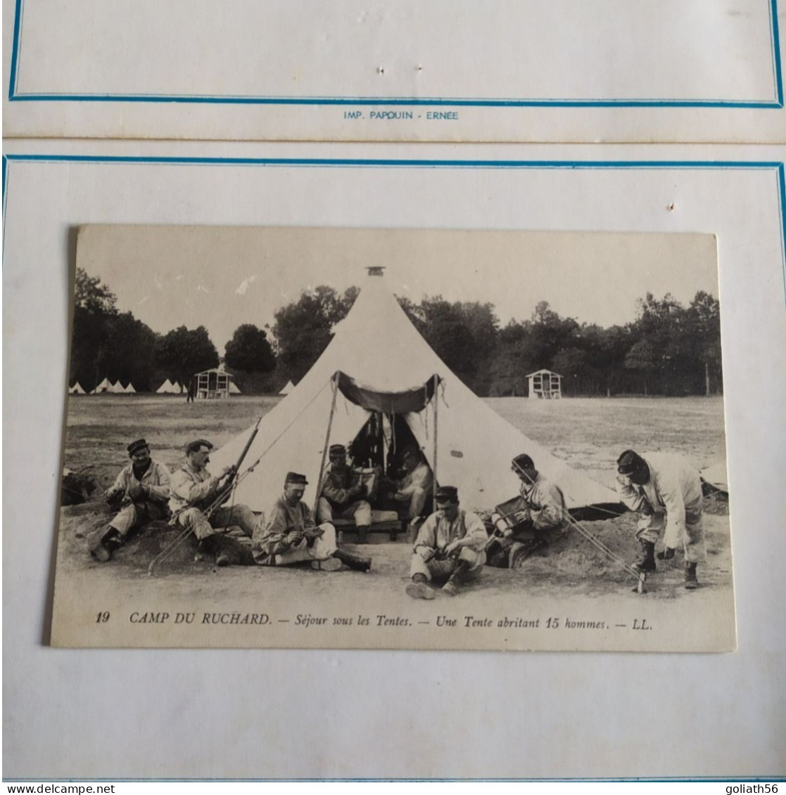 CPA Du Camp De Ruchard - Séjour Sous Les Tentes - Une Tente Abritant 15 Hommes - N°19 - Daté 1915 - Carte Animée - Guerre 1914-18