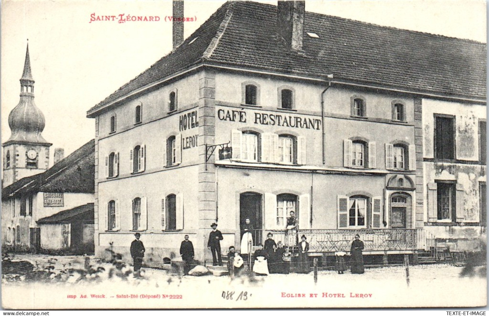 88 SAINT LEONARD - L'eglise & L'hotel Leroy  - Other & Unclassified