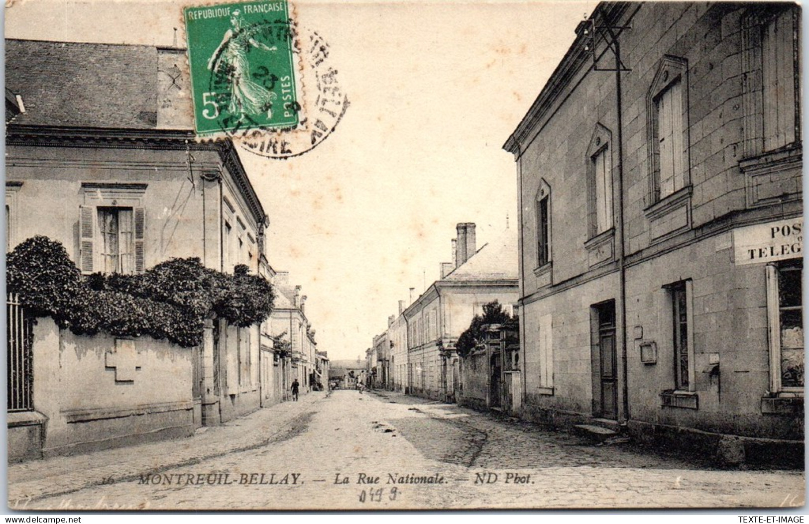 49 MONTREUIL BELLAY - La Rue Nationale. - Autres & Non Classés