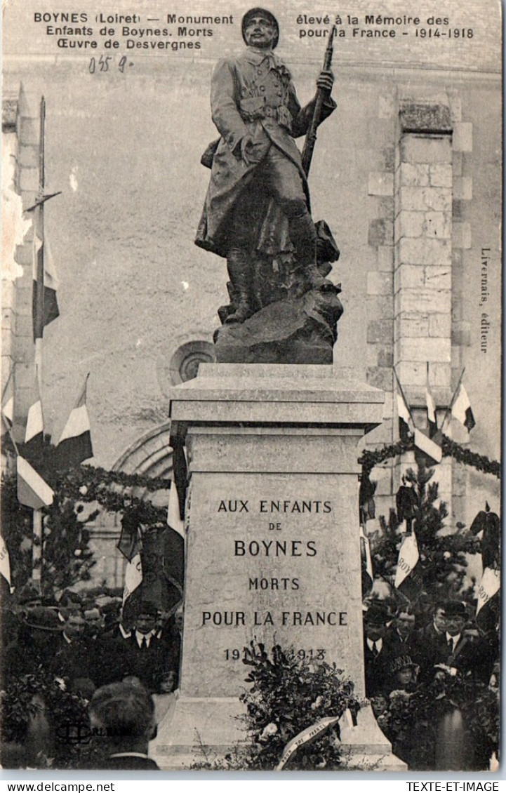 45 BOYNES - La Foule Au Monument Aux Morts  - Altri & Non Classificati