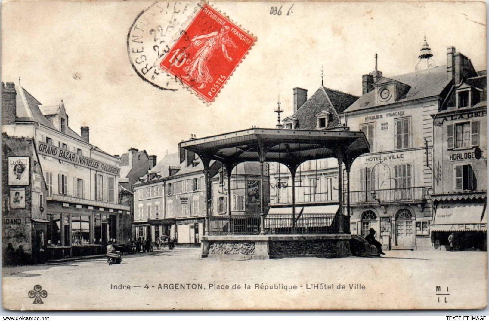 36 ARGENTON - Hotel De Ville & Place De La Republique  - Autres & Non Classés