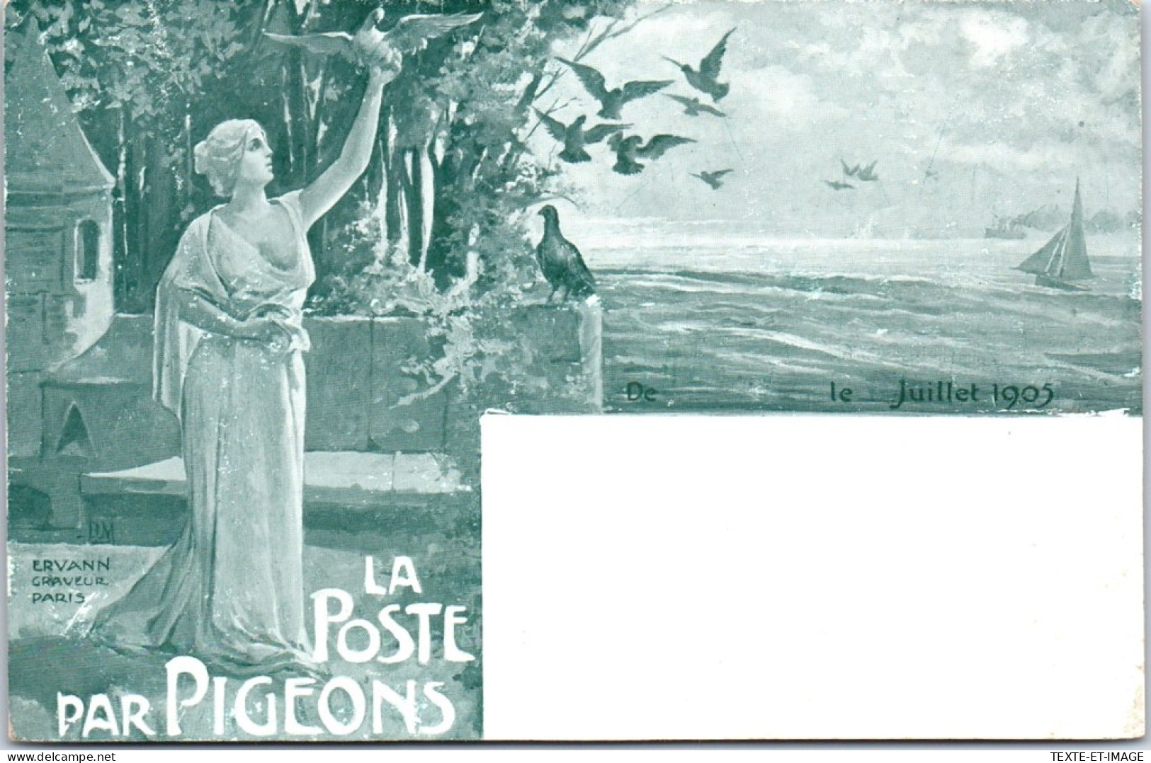 THEMES -POSTE - La Poste Par Pigeons (Ervann Graveur) - Sellos (representaciones)