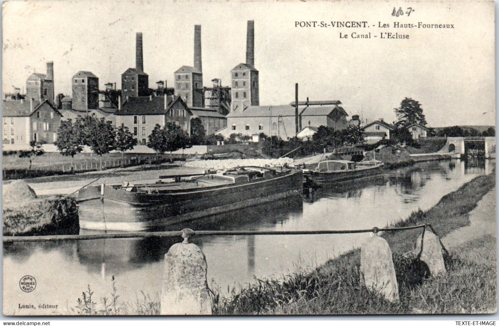 54 PONT SAINT VINCENT - Les Hauts Fourneaux, Le Canal & L'ecluse  - Autres & Non Classés