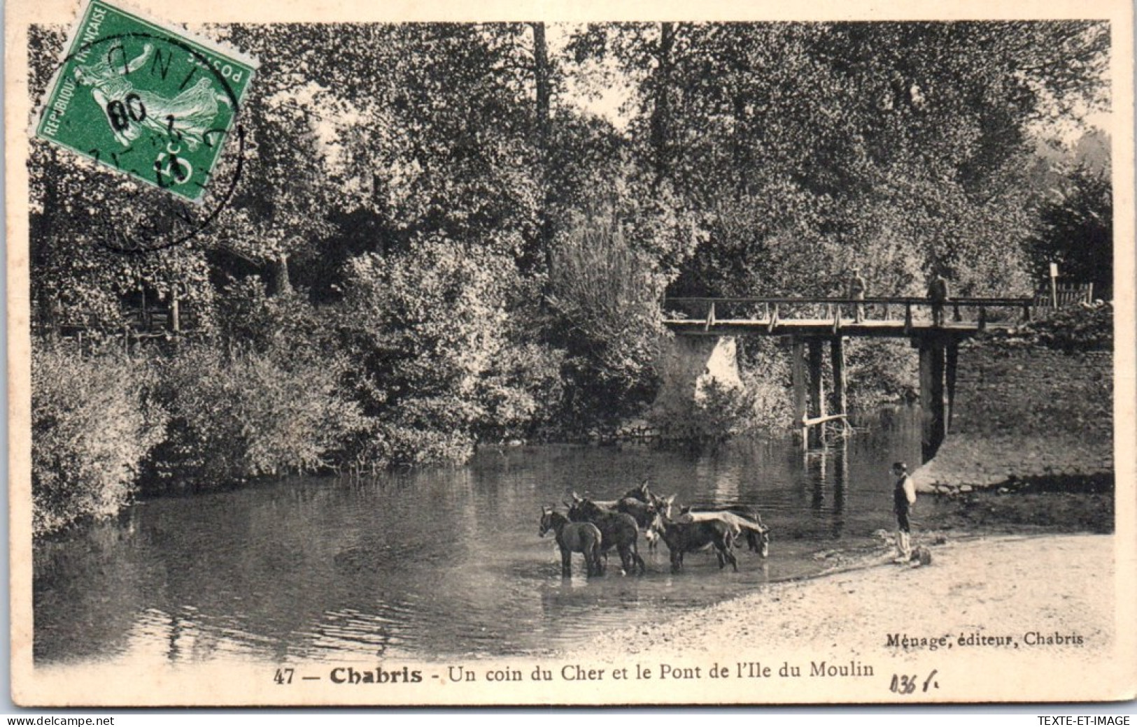 36 CHABRIS - Un Coin Du Cher Et Pont Du L'ile Du Moulin  - Andere & Zonder Classificatie