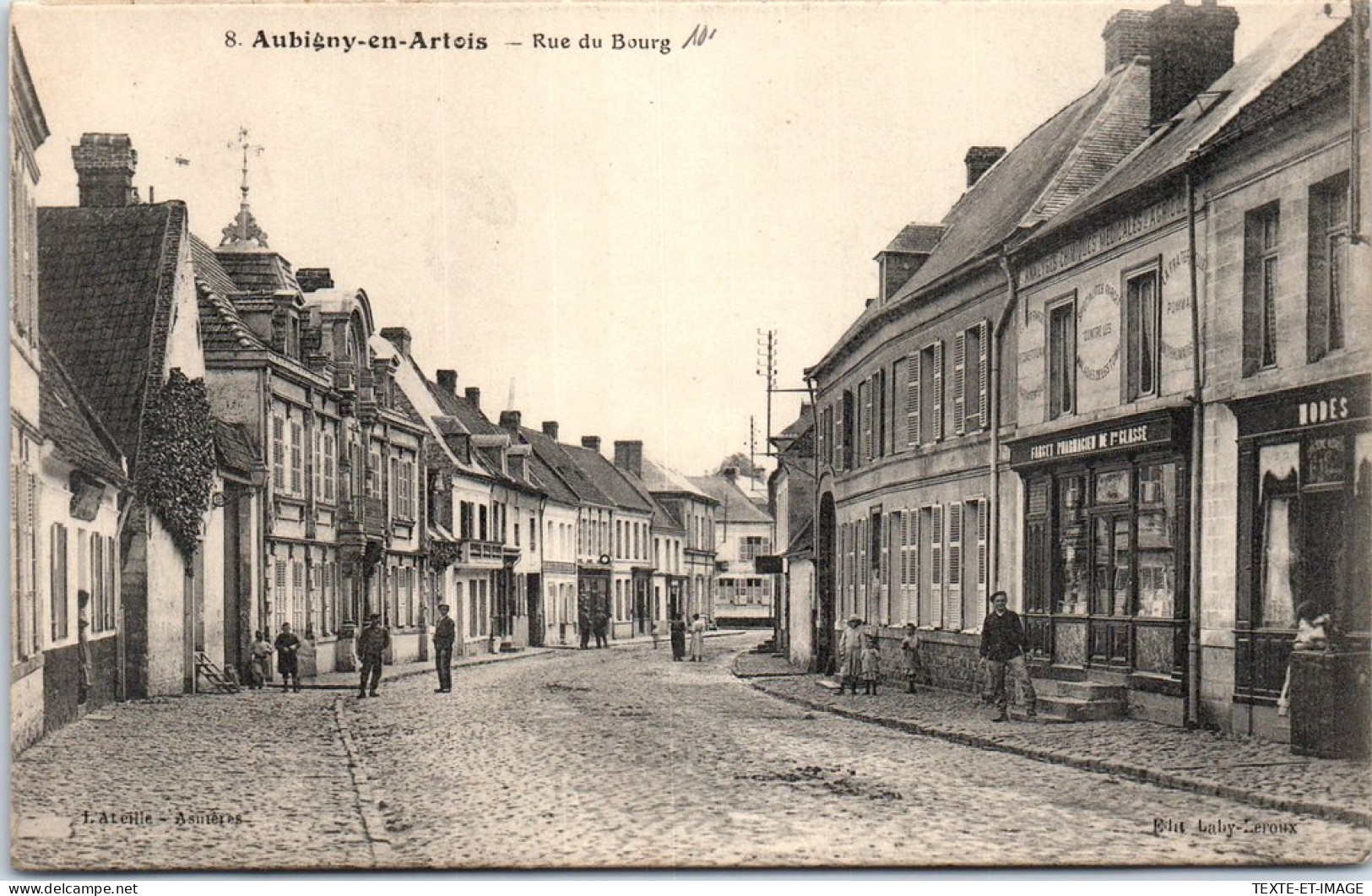 62 AUBIGNY EN ARTOIS - La Rue Du Bourg.  - Aubigny En Artois