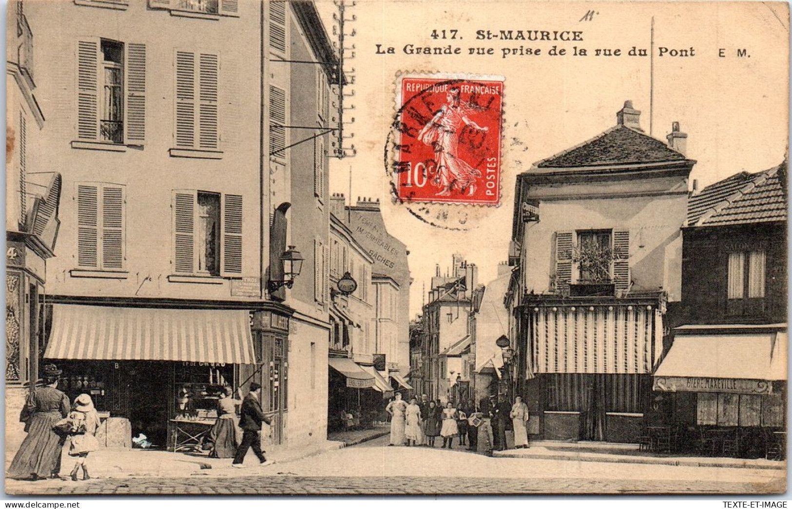 94 SAINT MAURICE - La Grande Rue Prise De La Rue Du Pont - Saint Maurice