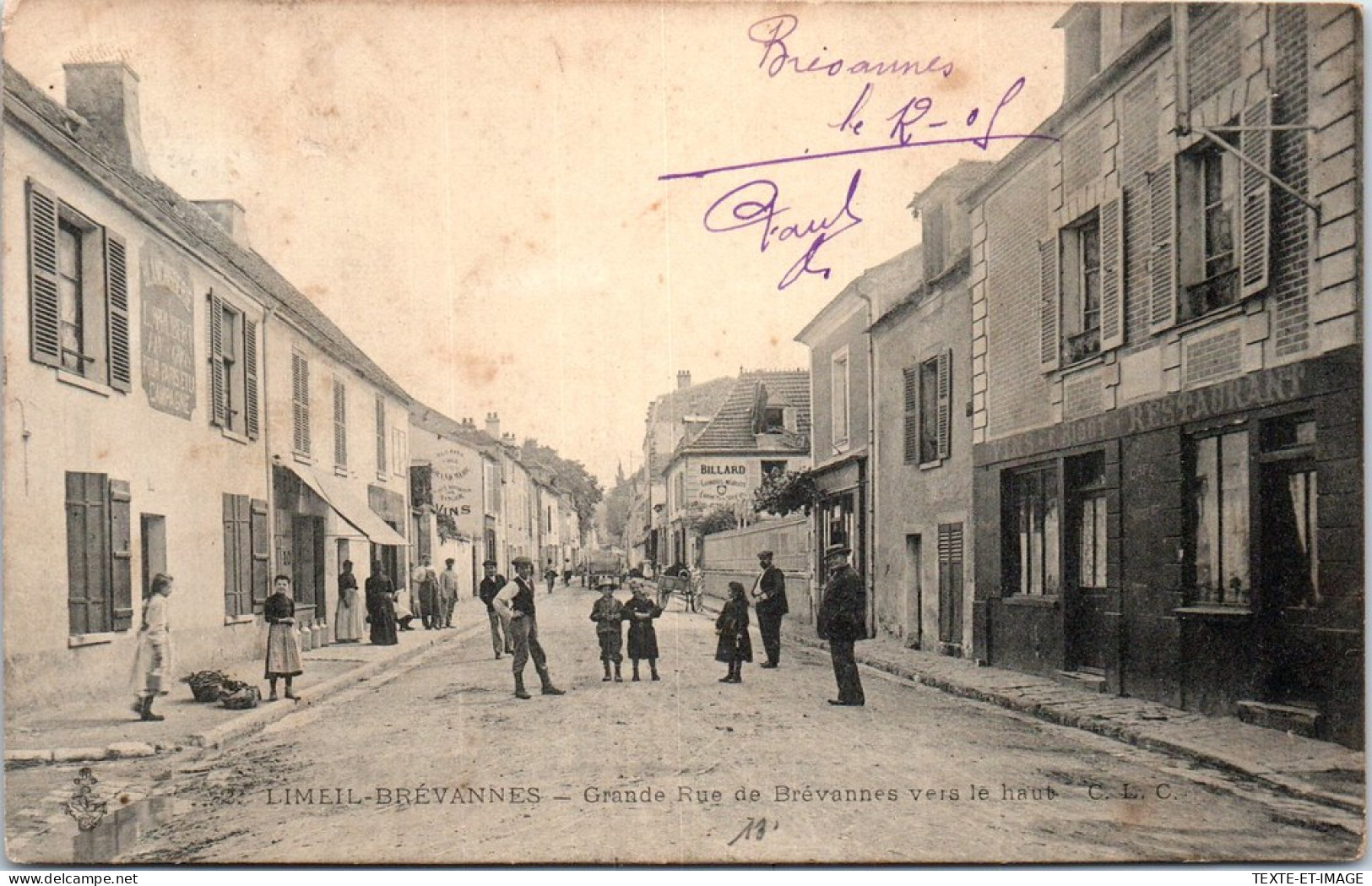 94 LIMEIL BREVANNES - Grande Rue De Brevannes Vers Le Haut  - Limeil Brevannes