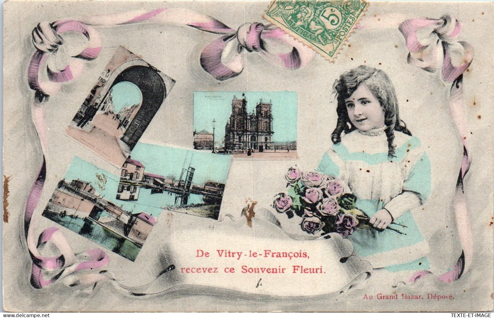 51 VITRY LE FRANCOIS - Recevez Ce Souvenir Fleuri  - Vitry-le-François