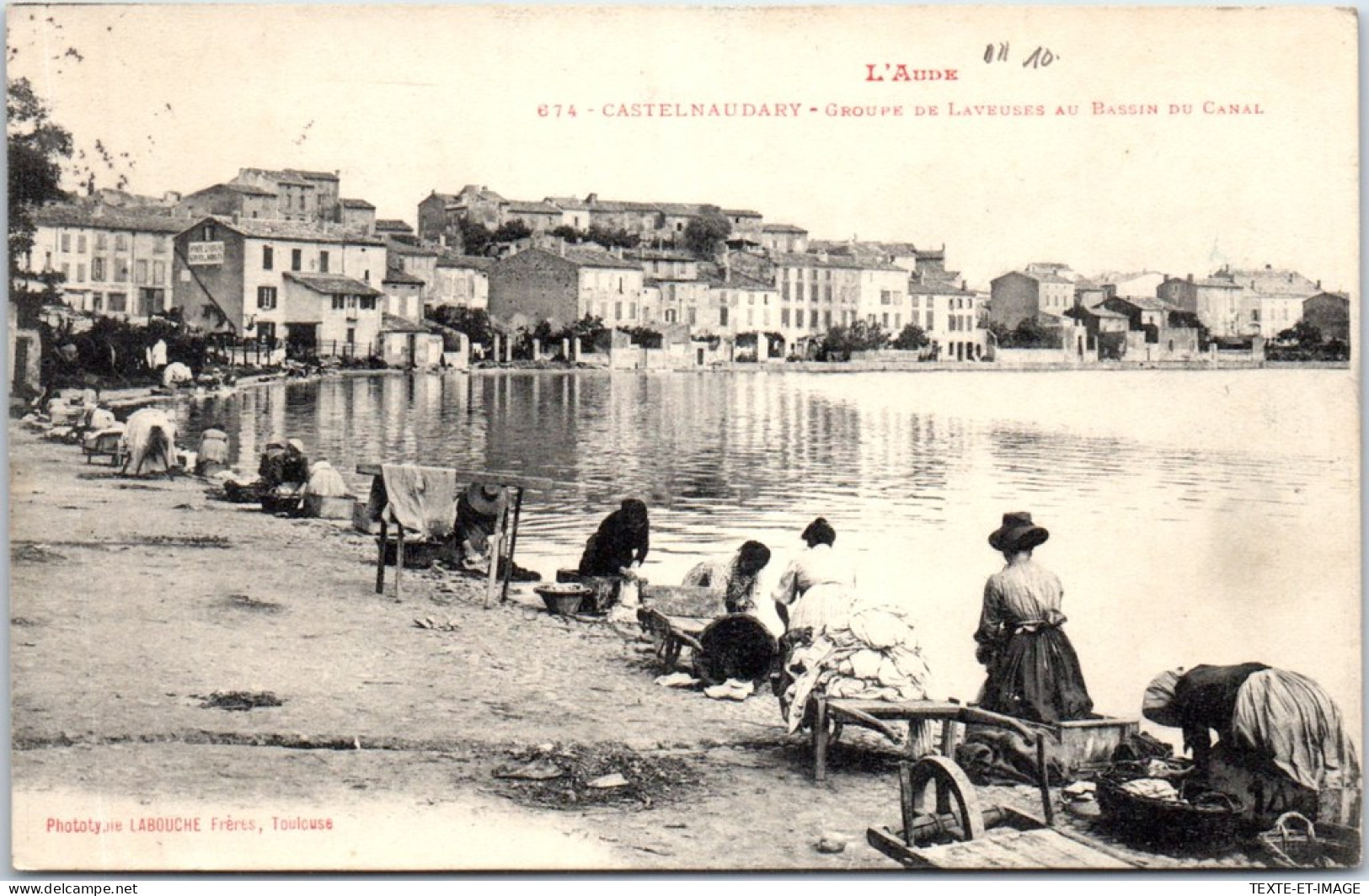 11 CASTELNAUDARY - Groupe De Laveuse Au Bassin Du Canal  - Autres & Non Classés