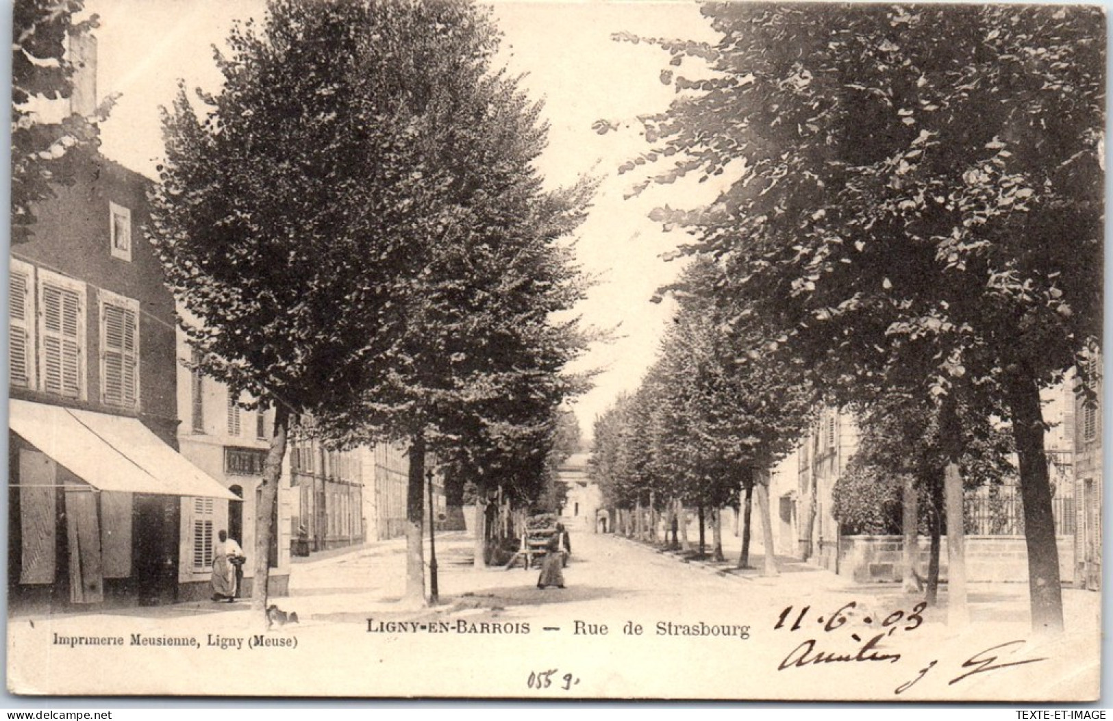 55 LIGNY EN BARROIS - La Rue De Strasbourg  - Ligny En Barrois
