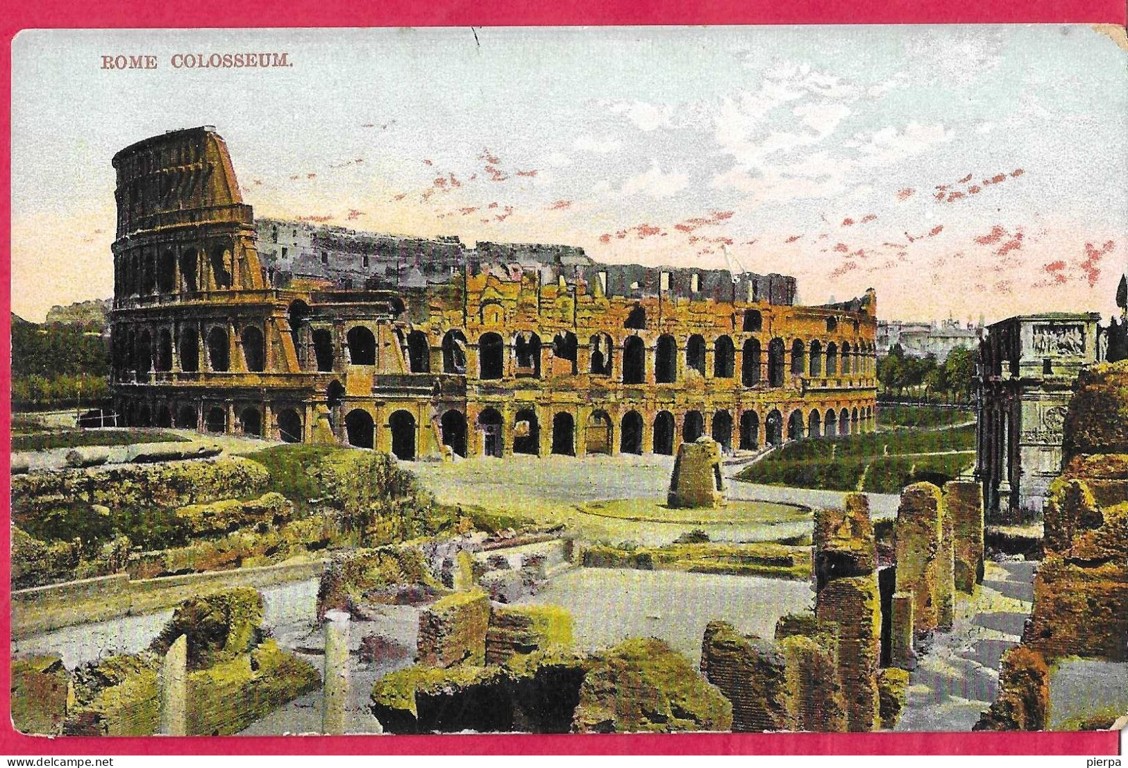 ROMA - IL COLOSSEO- FORMATO PICCOLO - EDIZIONE ORIGINALE SOUVENIR POST CARD NEW YORK - NUOVA - Colisée