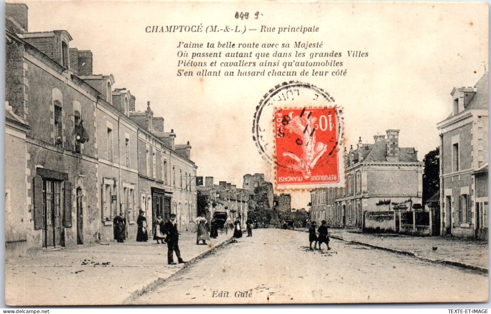 49 CHAMPTOCE - La Rue Principale. - Andere & Zonder Classificatie