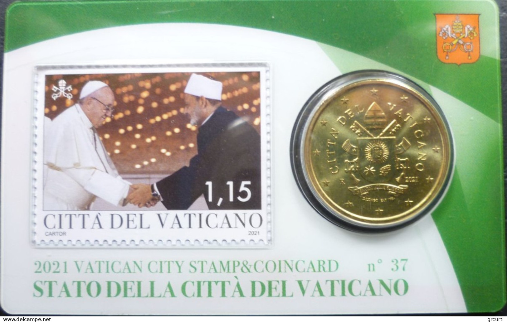 Vaticano - 50 Centesimi 2021 - Stamp & Coincard N. 36÷39 - UC# 6 - Vaticano