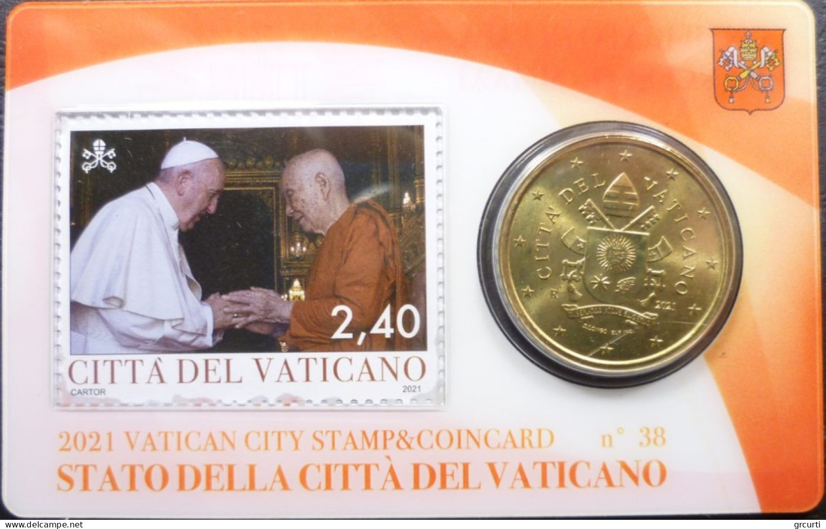 Vaticano - 50 Centesimi 2021 - Stamp & Coincard N. 36÷39 - UC# 6 - Vatican