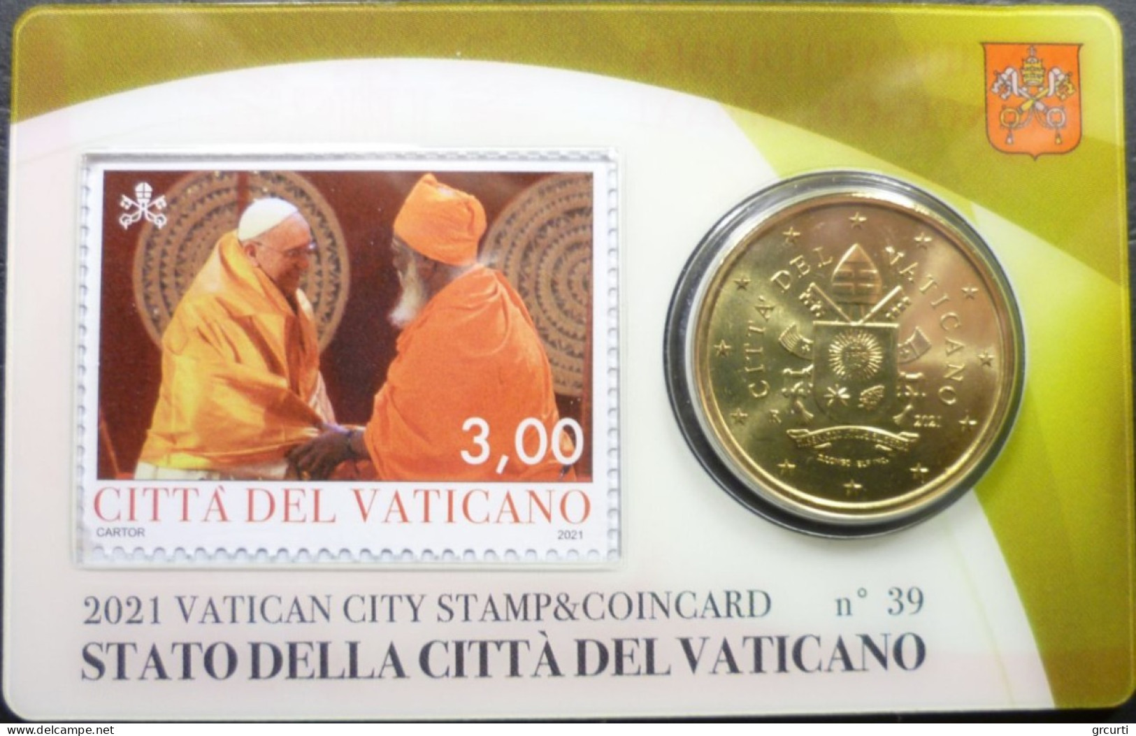 Vaticano - 50 Centesimi 2021 - Stamp & Coincard N. 36÷39 - UC# 6 - Vatikan