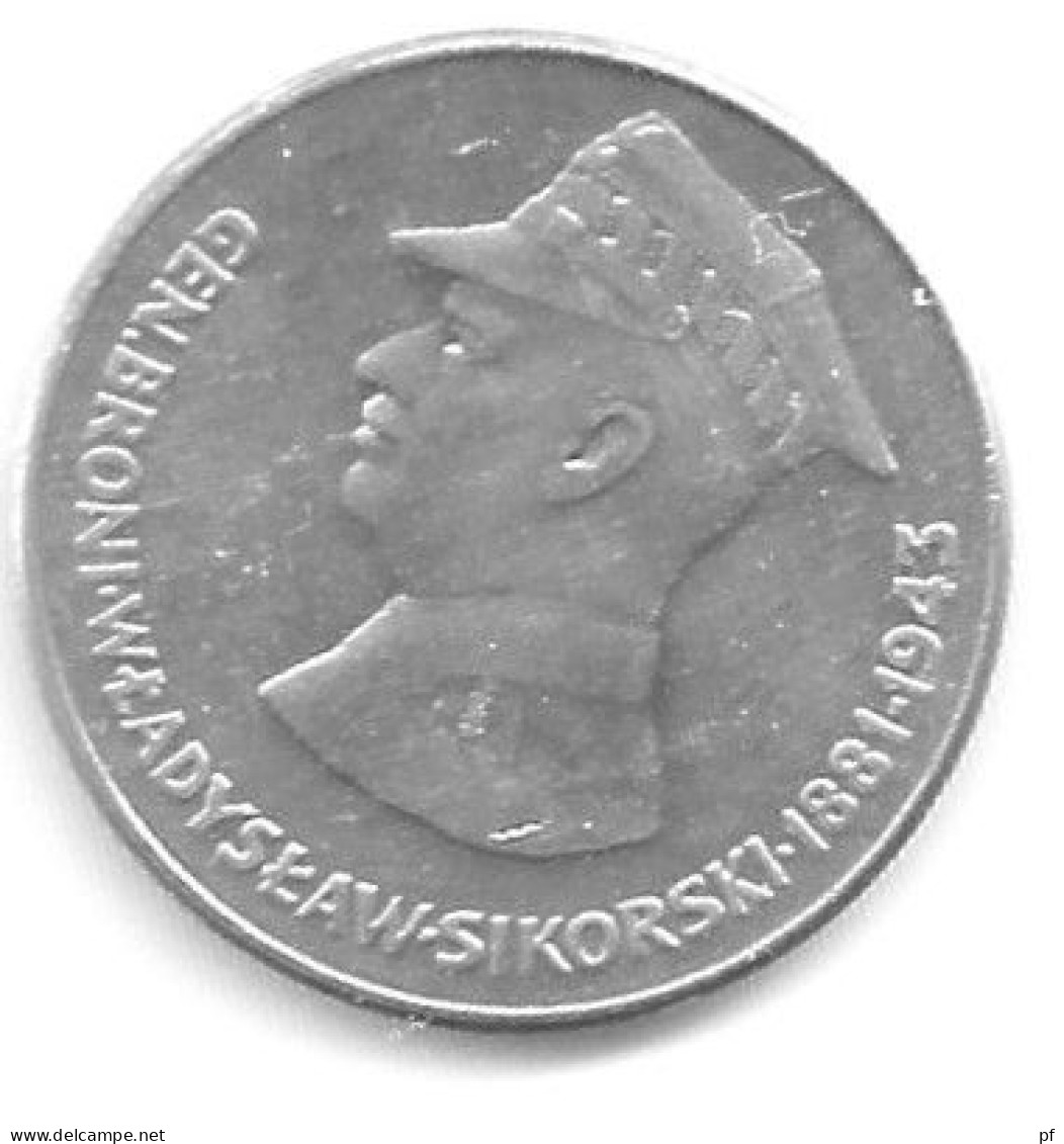50 Zloty (Ni)1981 Gen.Broni Wladyslaw Sikorski 1881-1943 - Pologne