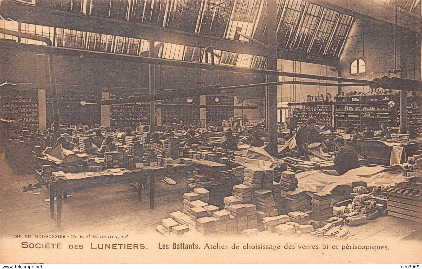 LIGNY-en-BARROIS (Meuse) - Société Des Lunetiers - Les Battants - Atelier De Choisissage Des Verres Bi - Ecrit (2 Scans) - Ligny En Barrois