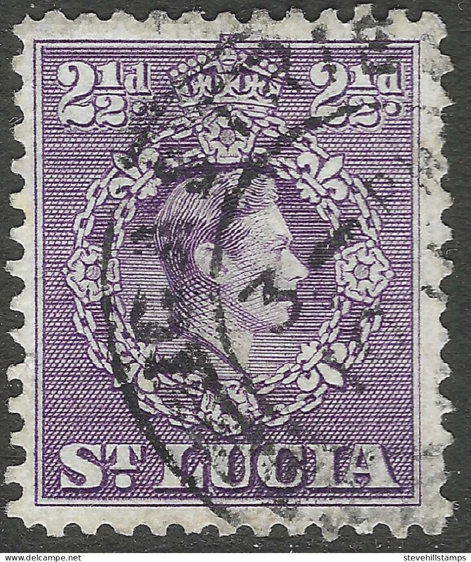 St Lucia. 1938-48 KGVI. 2½d Used. SG 132b. M5069 - St.Lucia (...-1978)