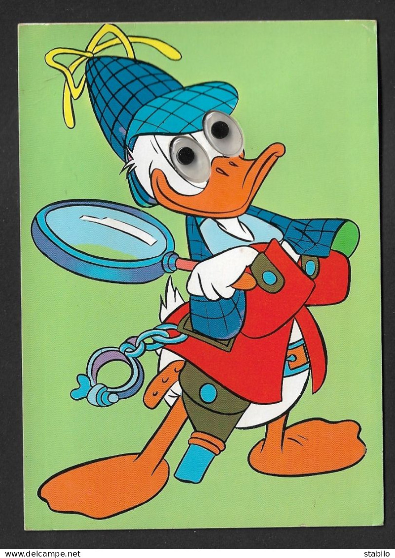 ILLUSTRATEURS - DISNEY - DONALD - CARTE A SYSTEME - LES YEUX BOUGENT - Autres & Non Classés