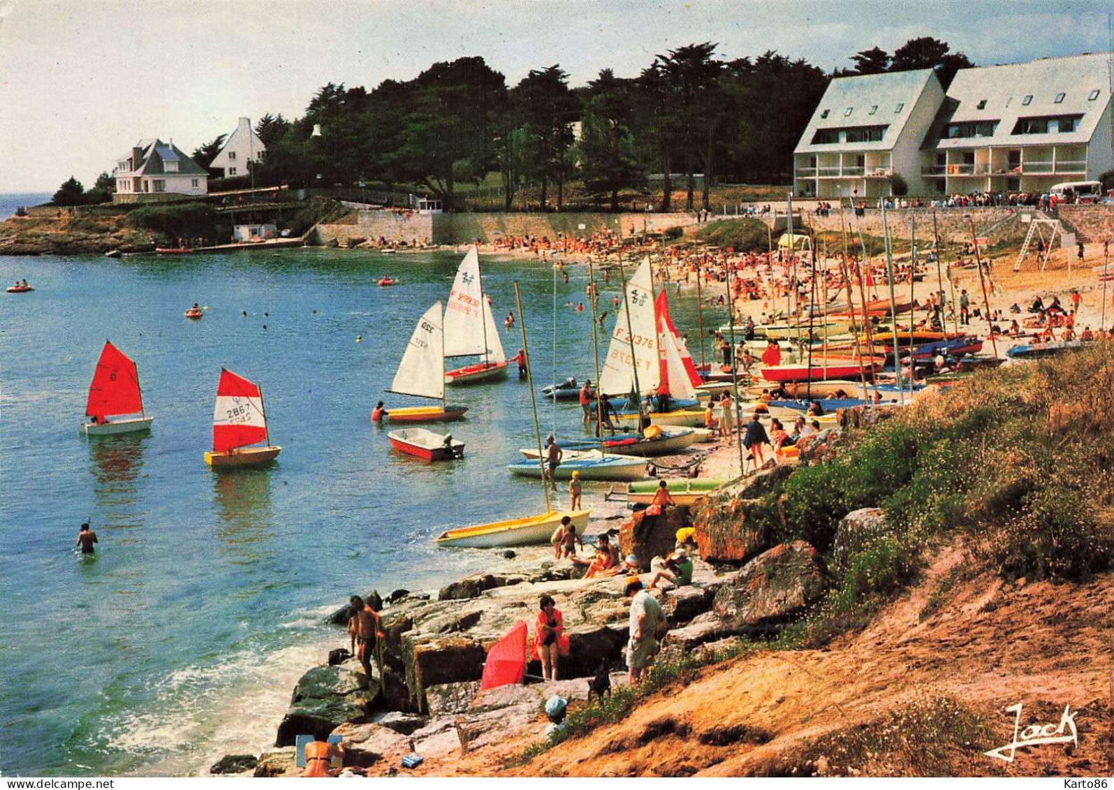 Port Navalo * Vue Sur La Plage * Bateaux - Arzon