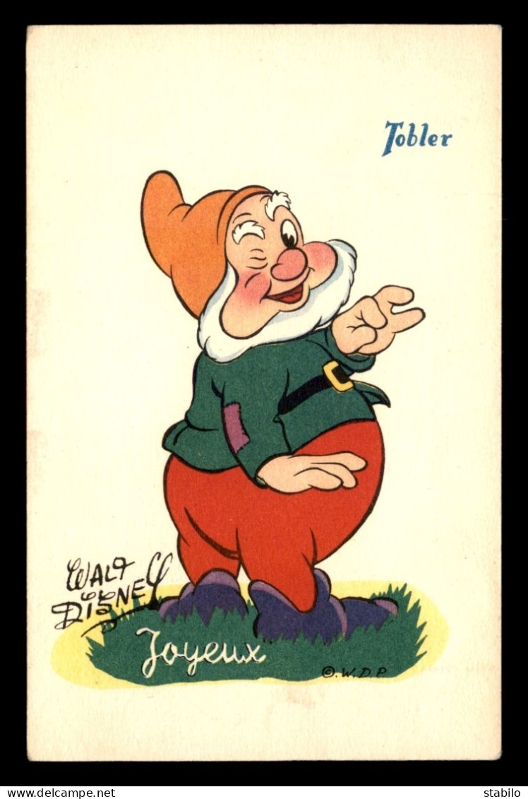 ILLUSTRATEURS - DISNEY - JOYEUX - EDITE PAR LES CHOCOLATS TOBLER - VIGNETTE ENTRAIDE FRANCAISE AU VERSO - Autres & Non Classés