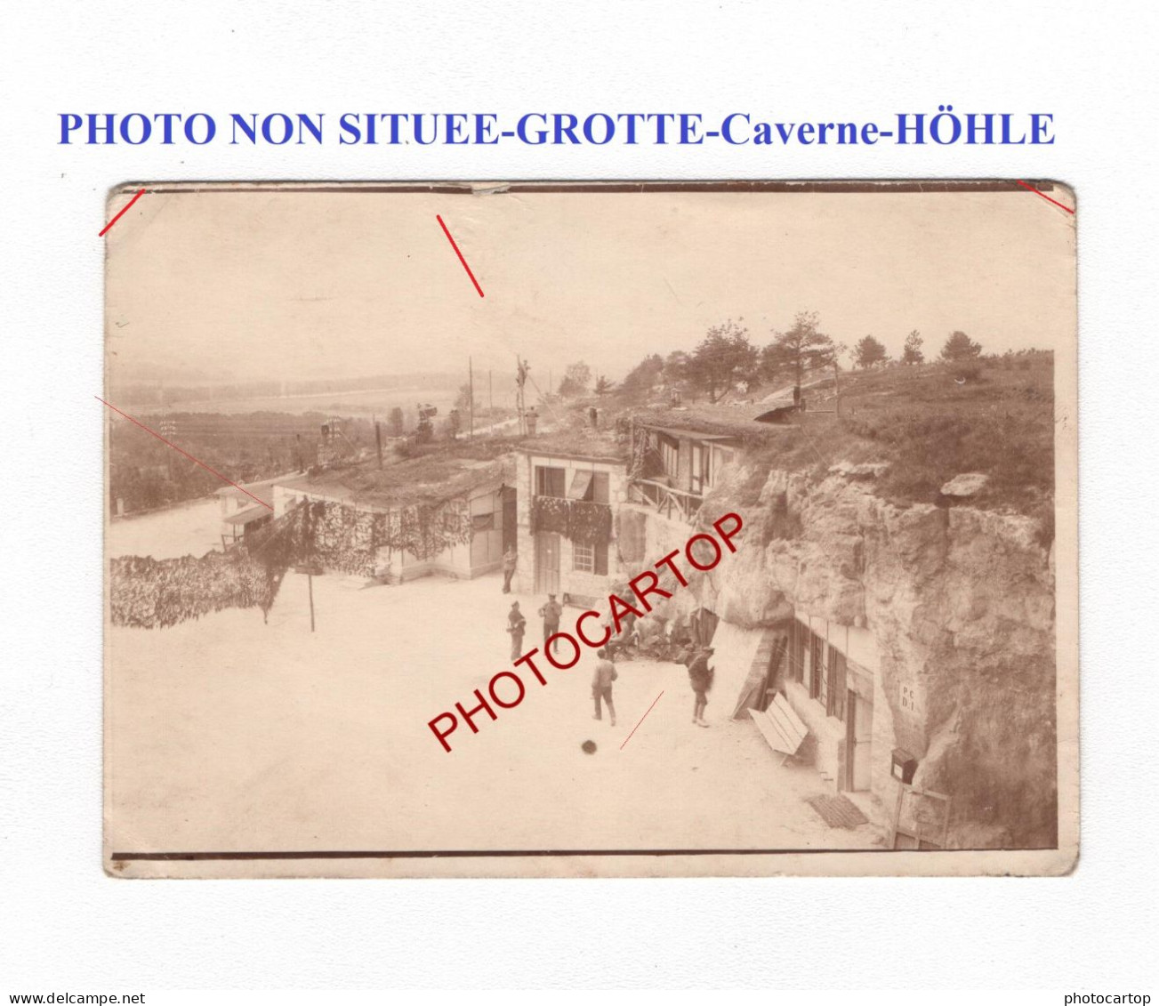 PHOTO NON SITUEE-GROTTE-Caverne-HÖHLE-PHOTO Allemande-GUERRE 14-18-1 WK-Militaria- - Guerre 1914-18