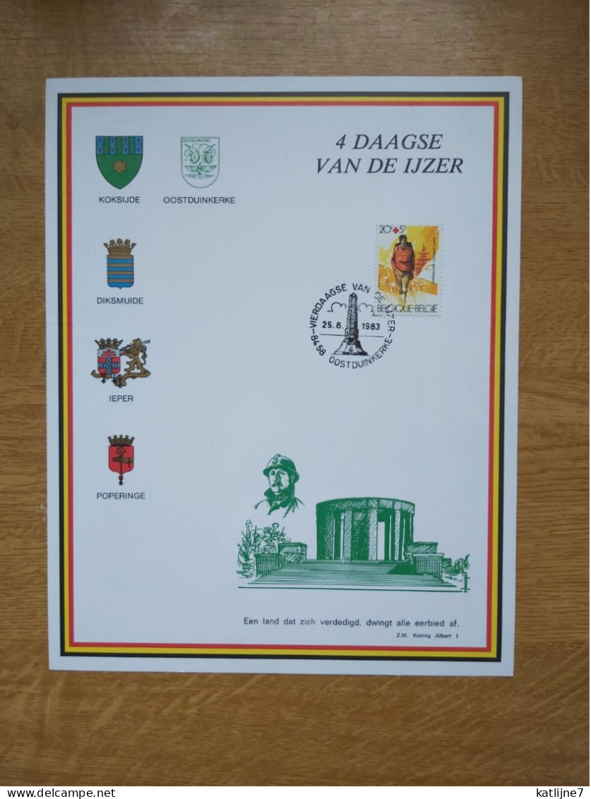 Vierdaagse Voettocht Van De IJzer  1983 - Documents Commémoratifs