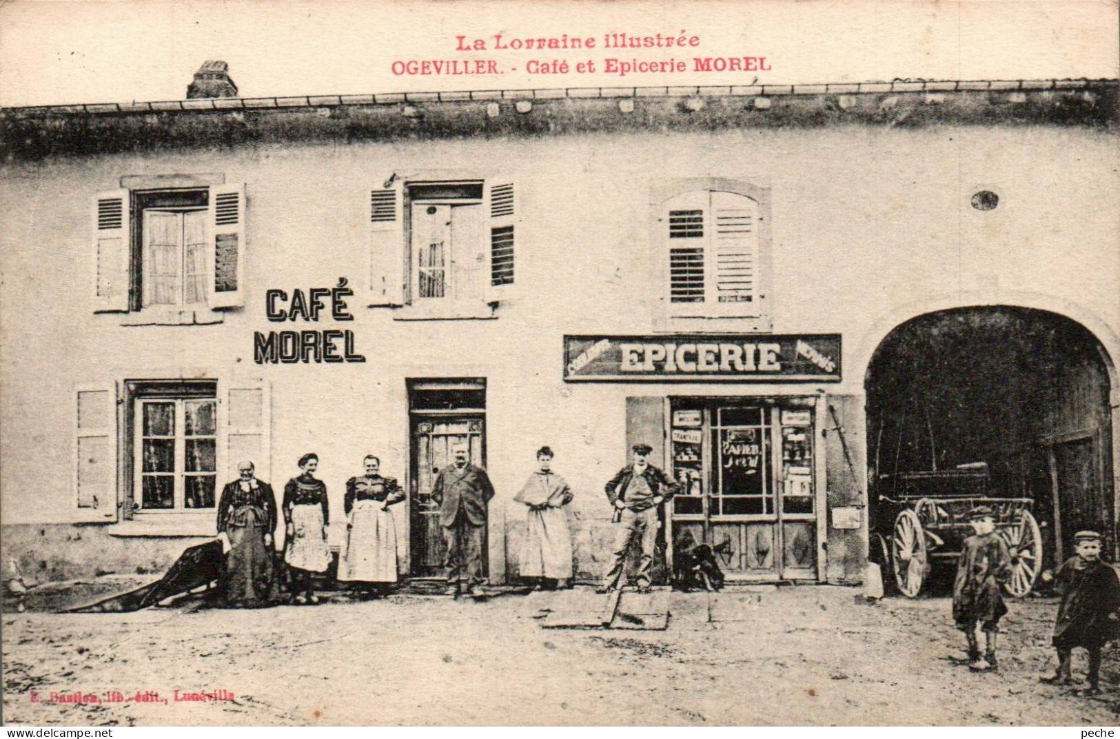 N°2585 W -cpa Ogeviller -café Et épicerie Morel- - Autres & Non Classés