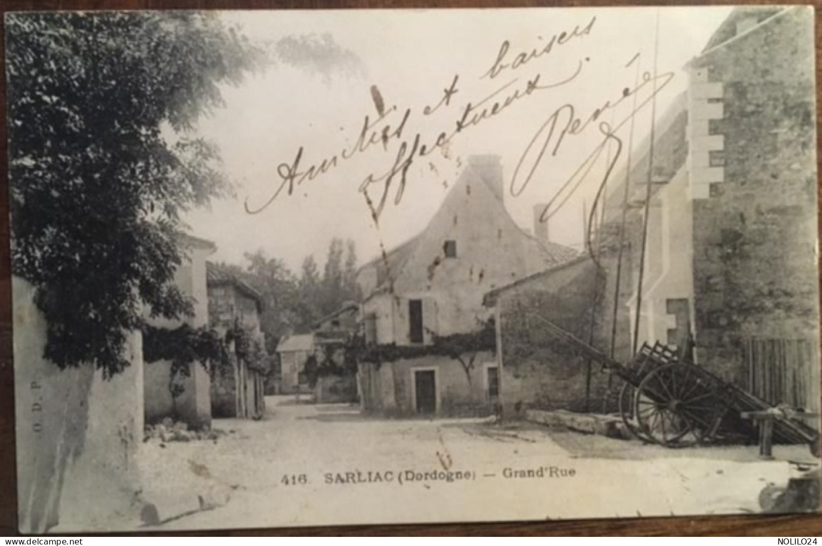 Cpa 24 Dordogne, SARLIAC, Grand'Rue, éd O.D.P, écrite En 1905 - Other & Unclassified