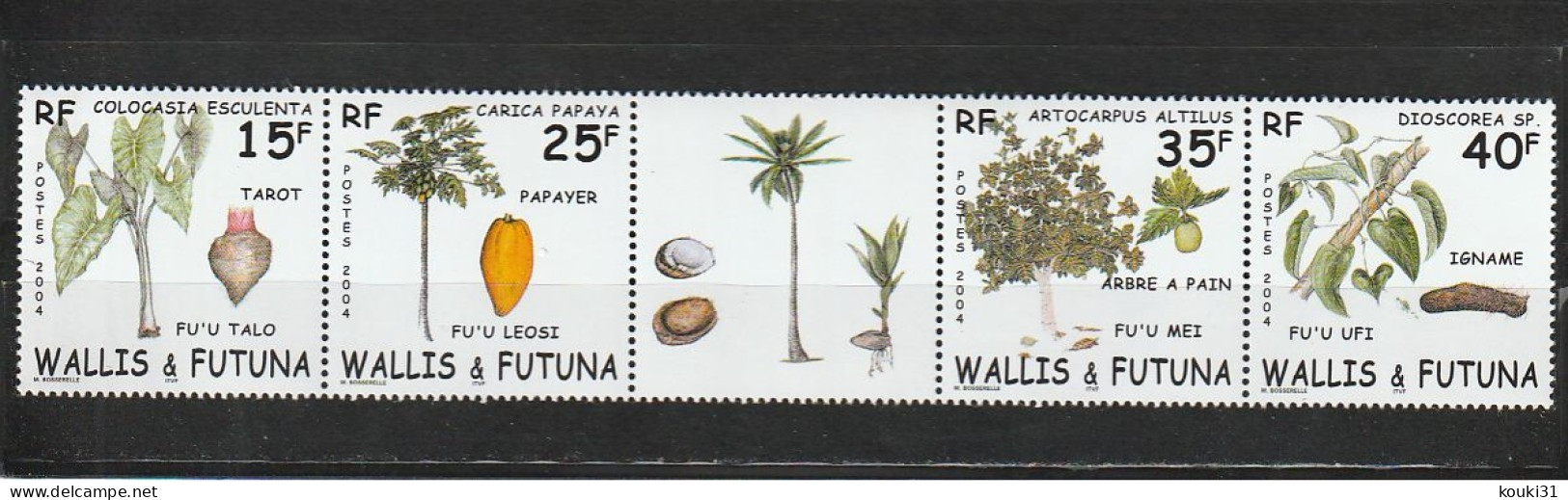 Wallis Et Futuna YT 618/21 ** : Tarot , Papayer , Arbre à Pain , Igname - 2004 - Unused Stamps