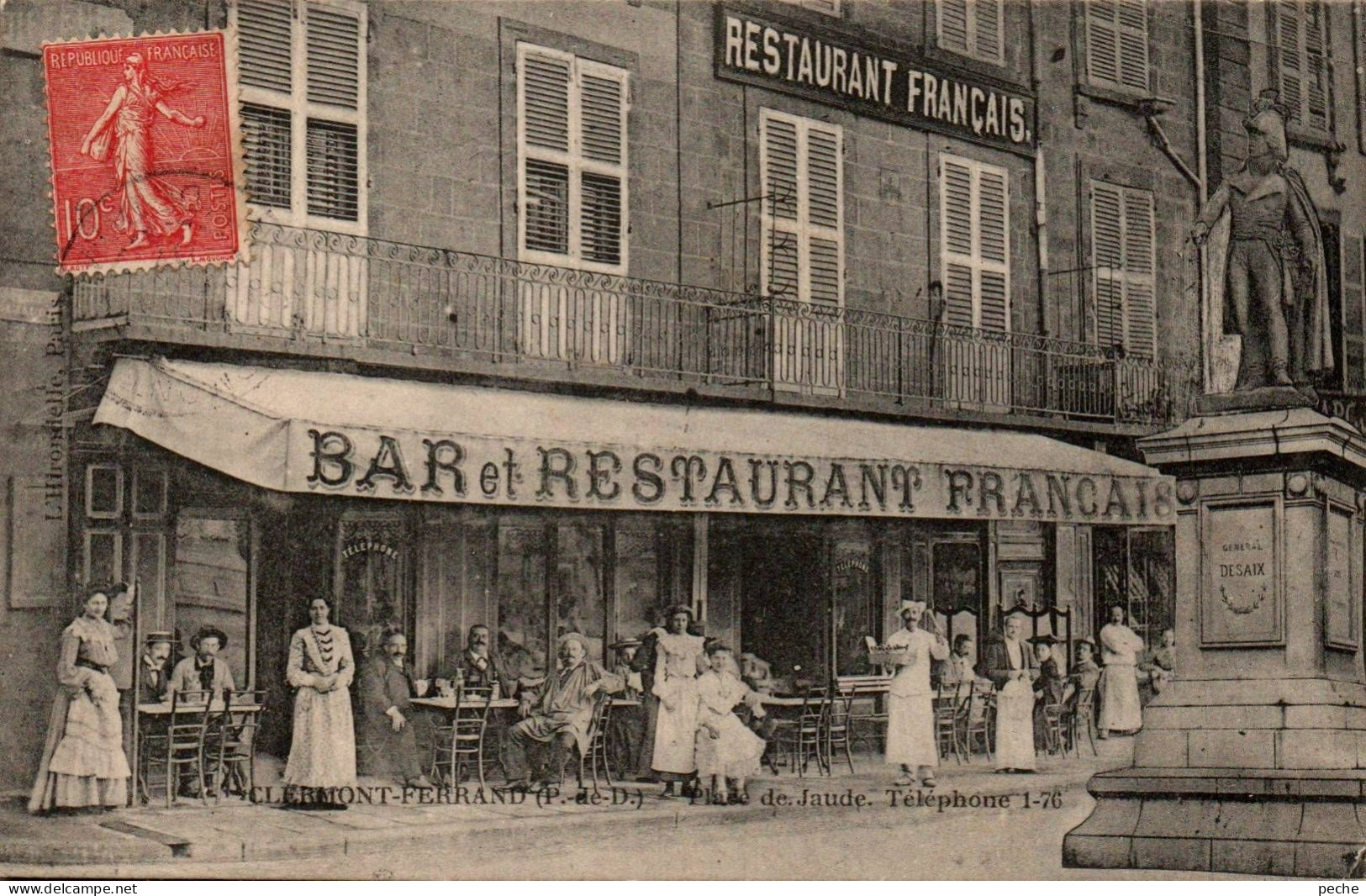 N°2587 W -cpa Bar Restaurant Français à Clermont Ferrand - Cafés