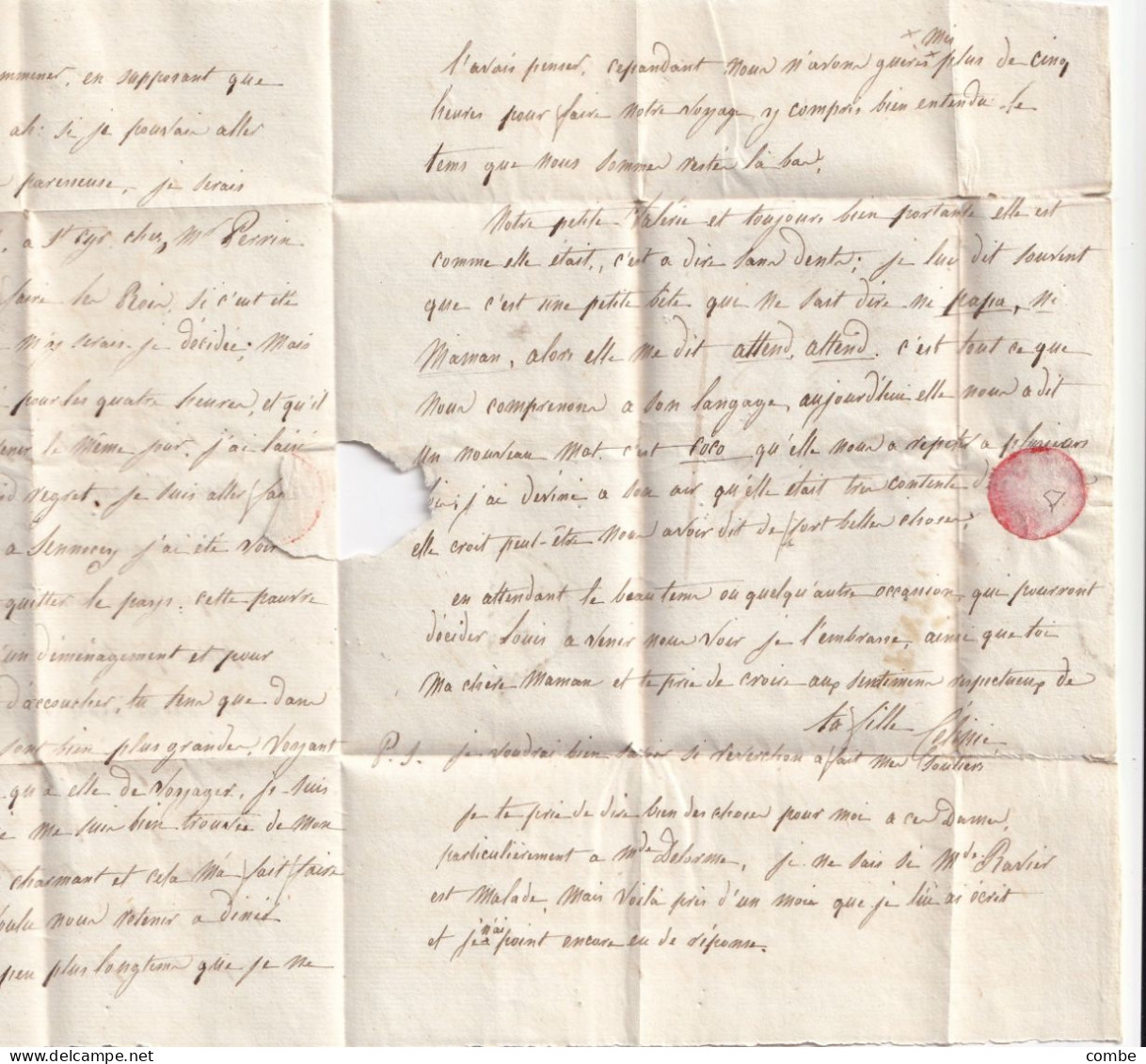 LETTRE. 6 JAN 1831. 70/SENECEY (39mm ). SAONE ET LOIRE. DE GIGNY. POUR CHALON. TAXE 2 - 1801-1848: Precursors XIX