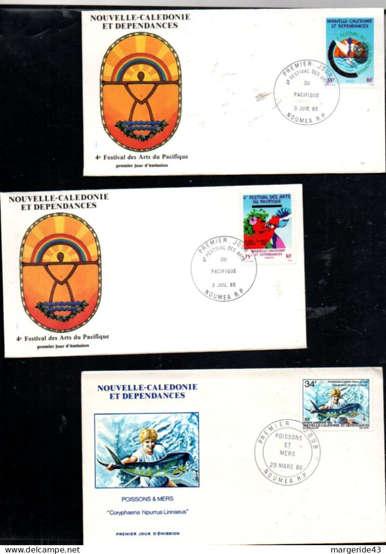 NOUVELLE CALEDONIE LOT DE 45 FDC - Kilowaar (max. 999 Zegels)