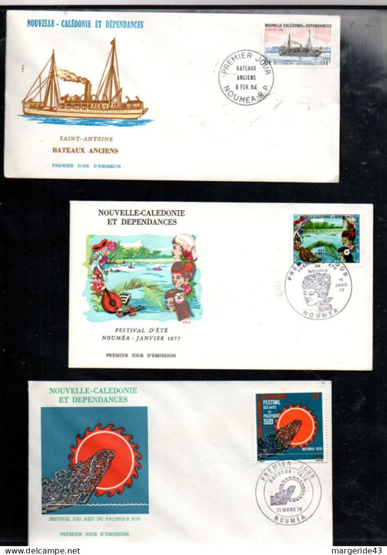 NOUVELLE CALEDONIE LOT DE 45 FDC - Kilowaar (max. 999 Zegels)