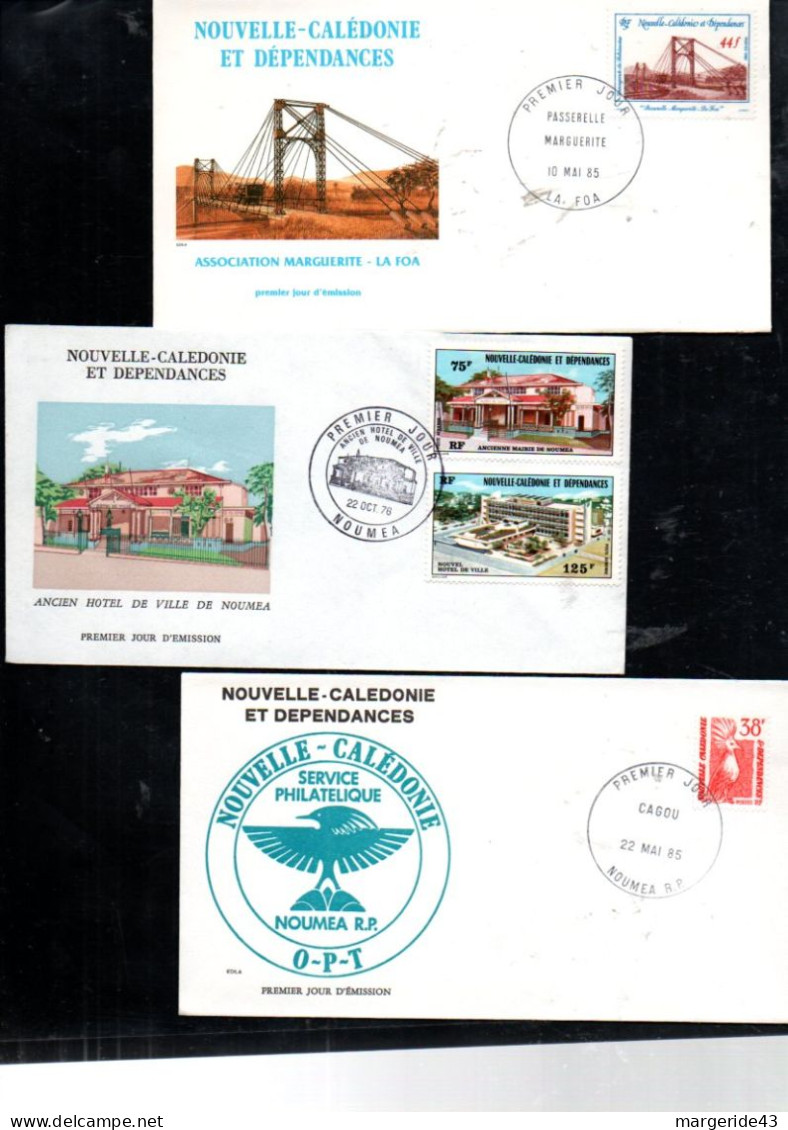 NOUVELLE CALEDONIE LOT DE 45 FDC