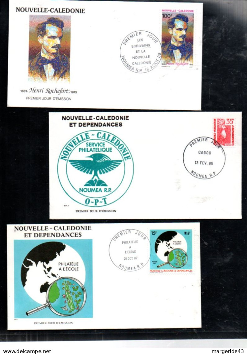 NOUVELLE CALEDONIE LOT DE 45 FDC