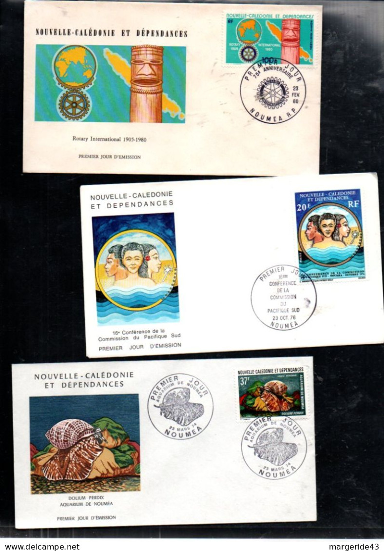 NOUVELLE CALEDONIE LOT DE 45 FDC