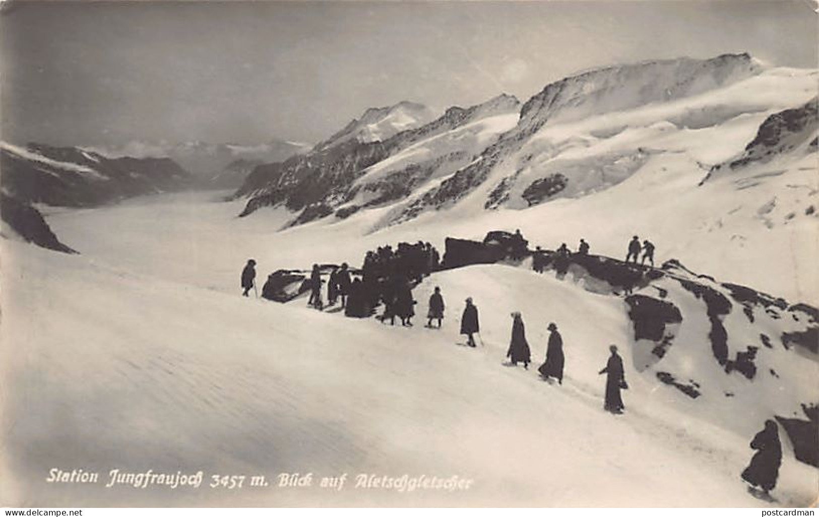 Station Jungfraujoch (VS) - Blick Auf Die Aletschgletscher - Verlag Gabler 8766 - Autres & Non Classés