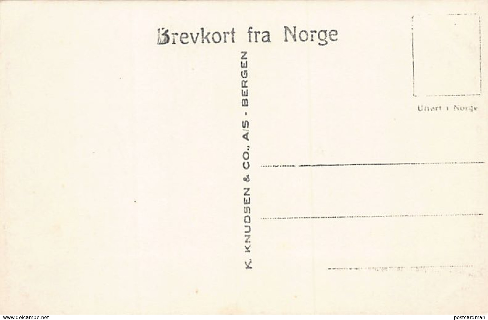 Norway - Gudvangen, Sogn - Publ. MIttet & Co. 398 - Norvège