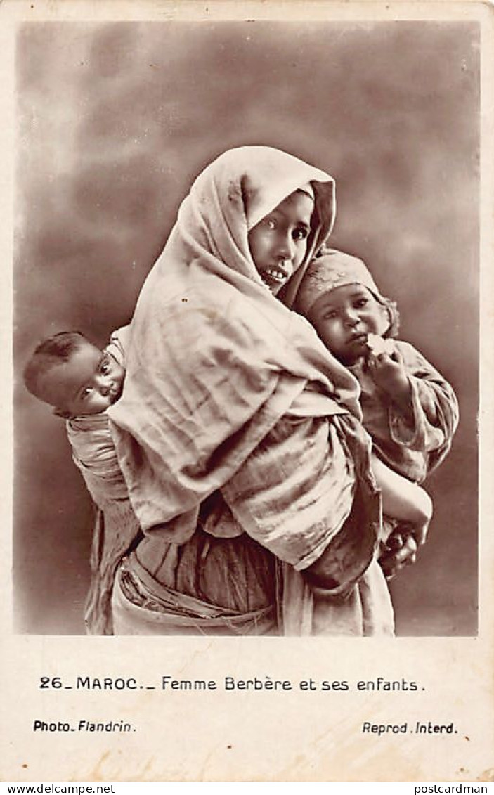 Maroc - Femme Berbère Et Ses Enfants - Ed. Flandrin 26 - Sonstige & Ohne Zuordnung