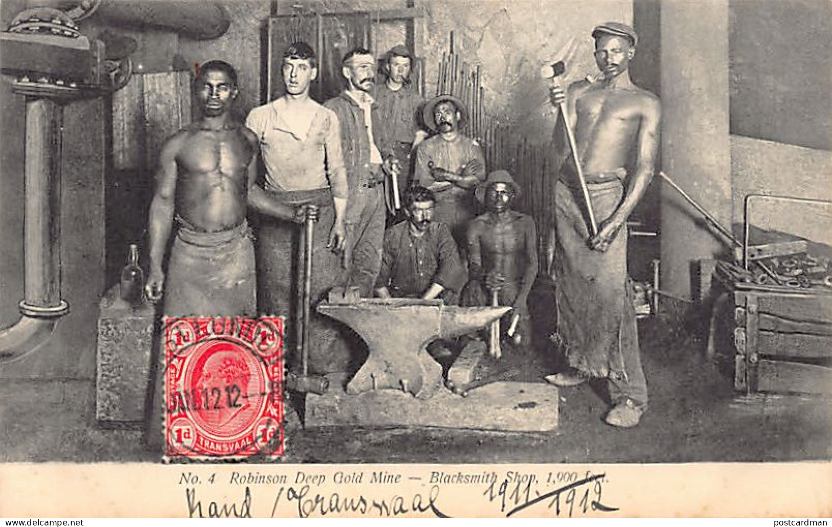 South Africa - Robinson Deep Gold Mine - Blacksmith Shop, 1,900 Feet - Publ. Unknown 4 - Südafrika