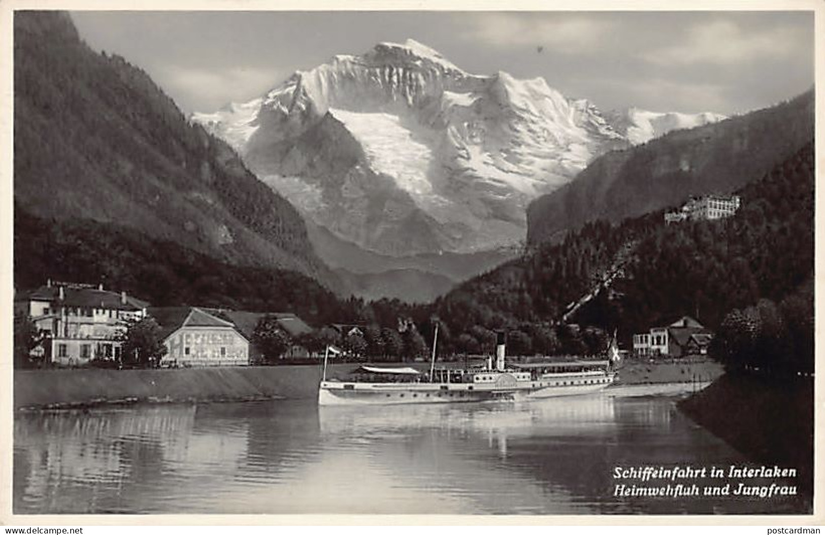 Schweiz - INTERLAKEN (BE) Schiffeinfahrt - Dampfer - Verlag Photoglob 3497 - Interlaken