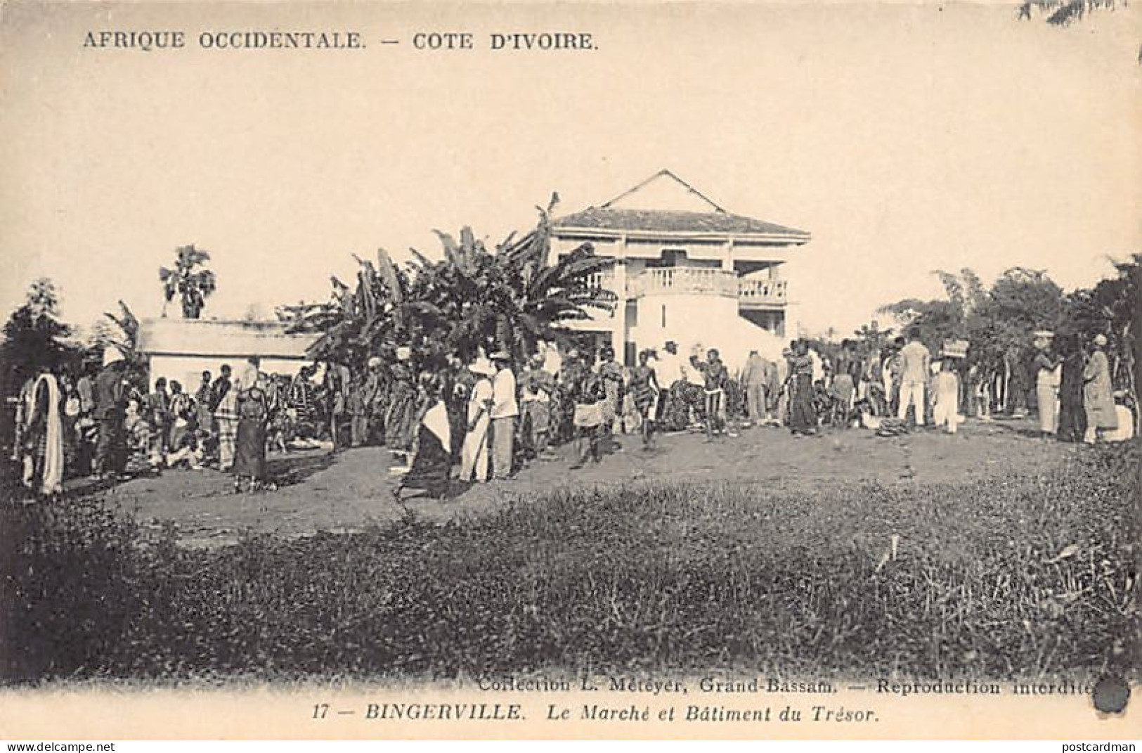 Côte D'Ivoire - BINGERVILLE - Le Marché Et Bâtiment Du Trésor - Ed. Métayer 17 - Côte-d'Ivoire
