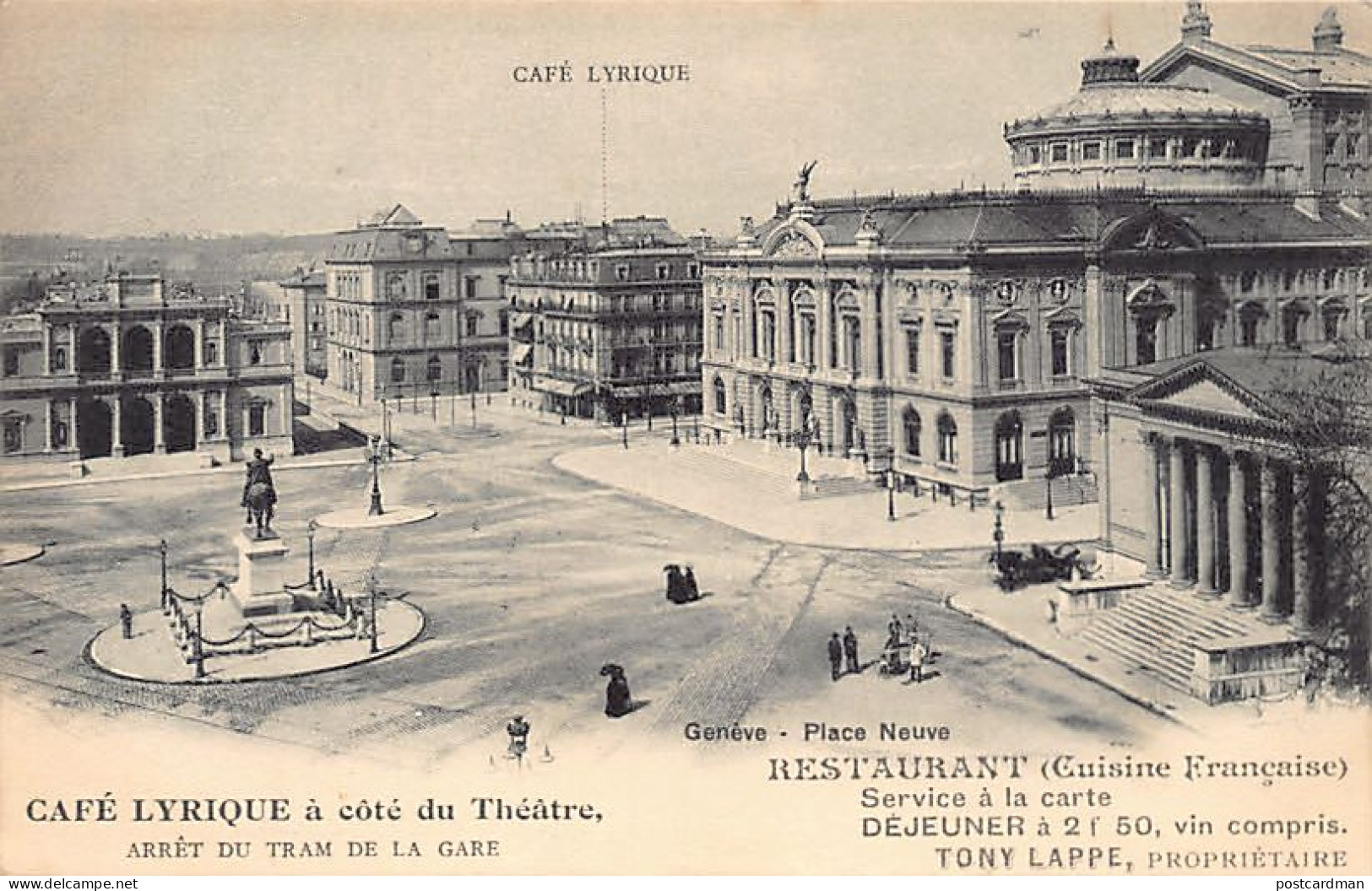 Suisse - Genève - Place Neuve - Café Lyrique - Théâtre - Ed. Inconnu  - Genève