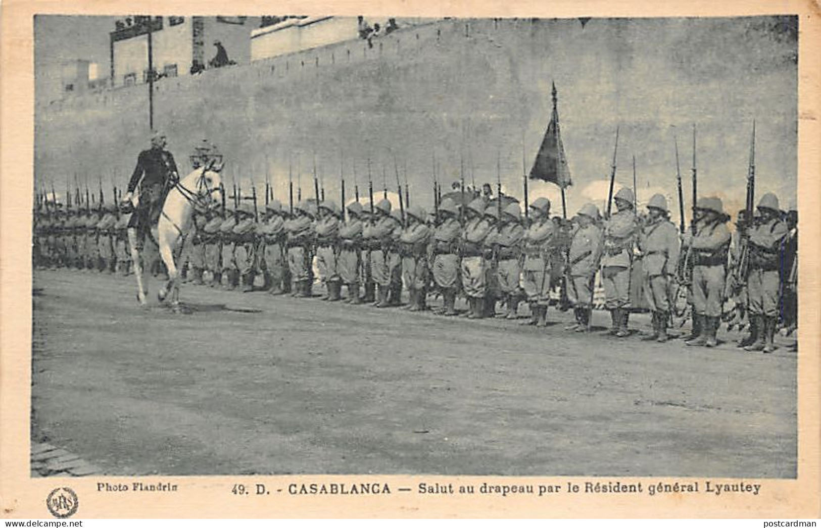 Maroc - CASABLANCA - Salut Au Drapeau Par Le Résident-Général Lyautey - Ed. Flan - Casablanca
