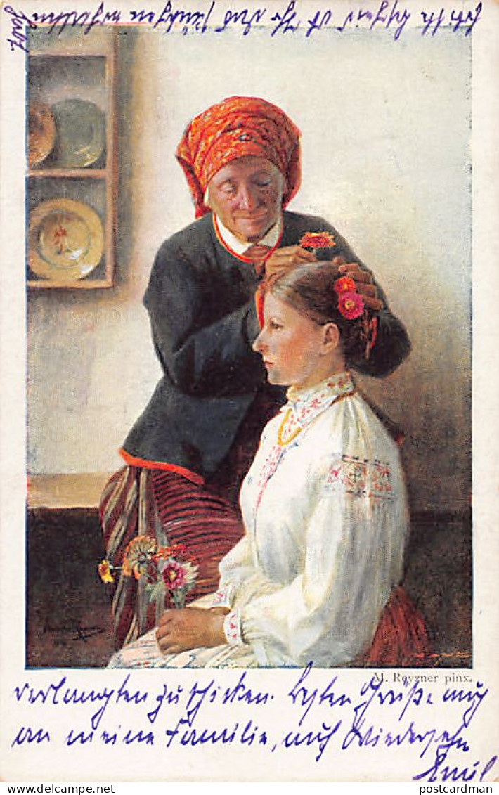 Ukraine - Young Girl With Flowers In Her Hair - M. Reyzner Pinx. - Publ. D. G. Lwow 36 - Ukraine