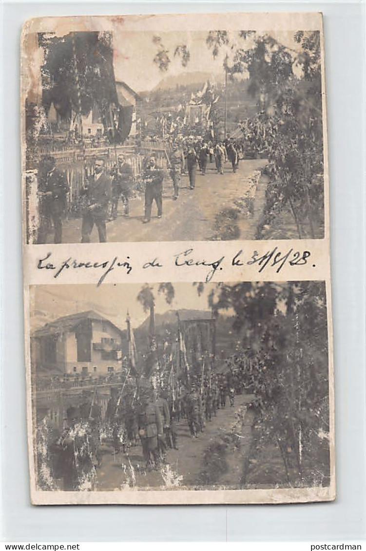 LENK (BE) Die Prozession - 31. Mai 1928 FOTOKARTE Die Postkarte Ist Beschädigt - Verlag Unbekannt  - Lenk Im Simmental