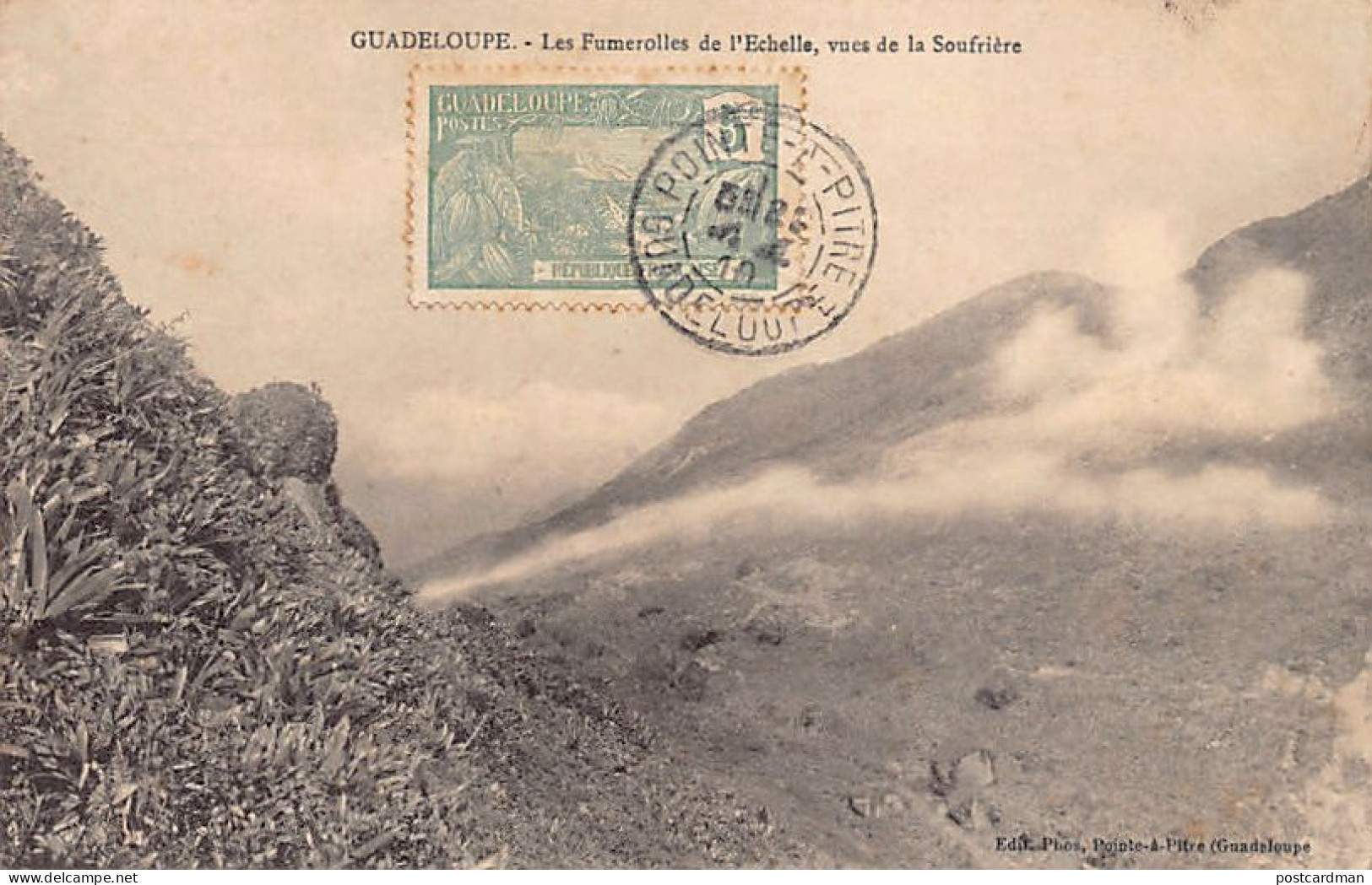 Guadeloupe - Les Fumerolles De L'Echelle, Vues Du Volcan De La Soufrière - Ed. Phos - Andere & Zonder Classificatie