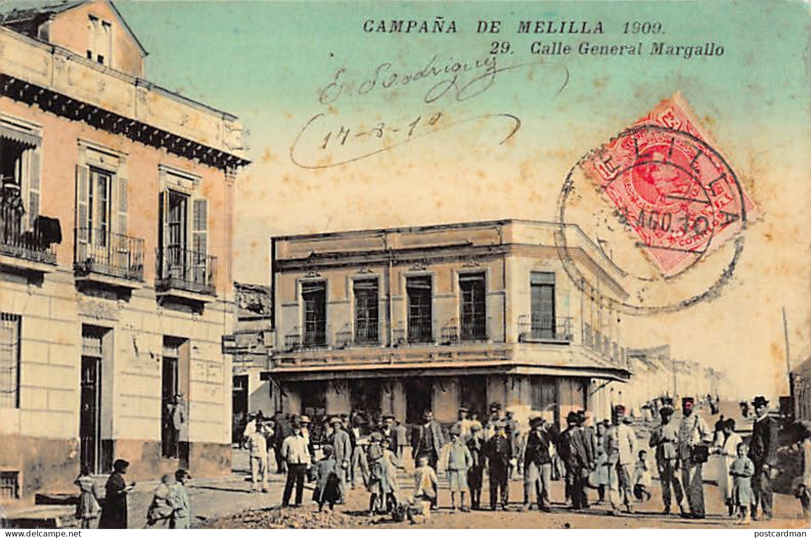 Campana De Melilla 1909 - Calle General Margallo - Ed. Boumendil 29 - Melilla